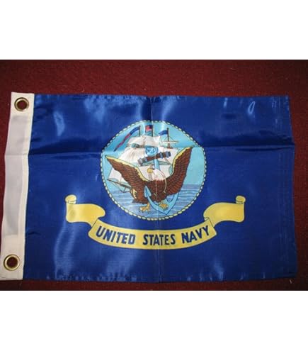 Amazon.com : 12X18 Us Navy Emblem Flag Double Sided Nylon